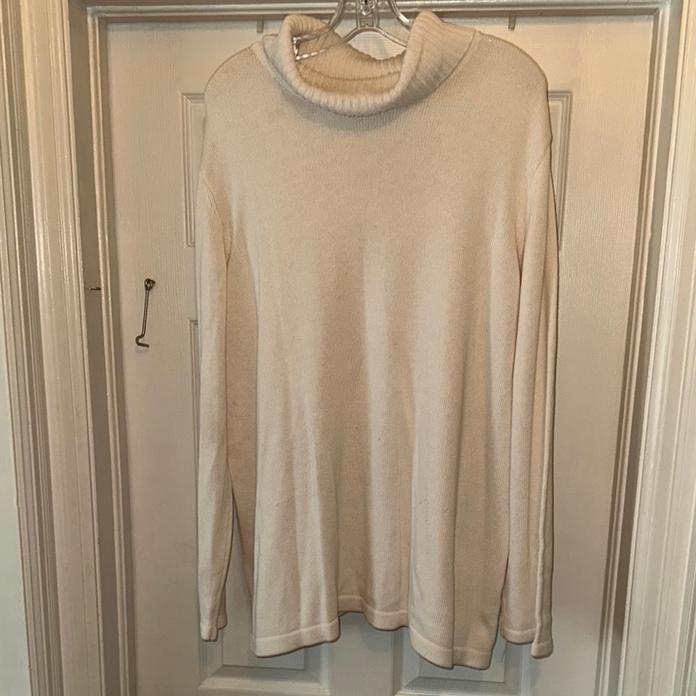 Men’s 100% Cotton Turtleneck Knit Sweater Size XL